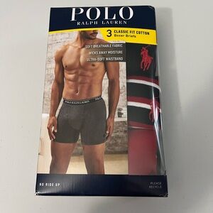 Polo Ralph Lauren Stretch Classic Fit Boxer Briefs 3 pack size small NIB NWT NEW